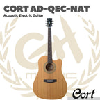 Cort AD-QEC-NAT Acoustic Electric Guitar w/Bag - Gitar Akustik Elektrik Cort AD QEC NAT Include Softcase Bag