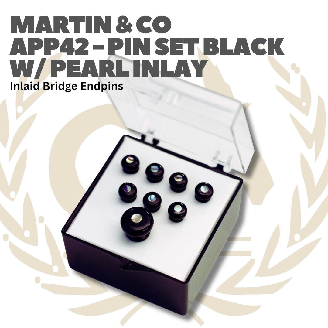 Martin Pin Set With Pearl Inlay Bridge Endpins Inlaid - Akustik Bridge Pin Acoustic APP45 APP42