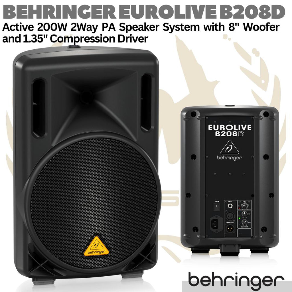 BEHRINGER EUROLIVE B208D Active 2 Way 8" PA Speaker System | Aktif
