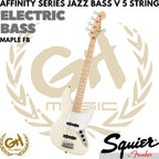 Squier Affinity Series Jazz Bass V 5-String Maple FB - Olympic White