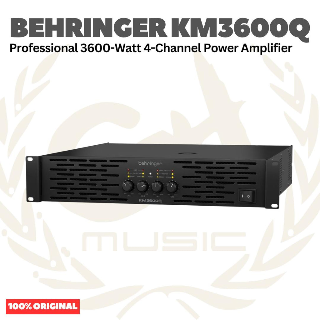 Behringer KM3600Q Professional 3600-Watt 4-Channel Power Amplifier
