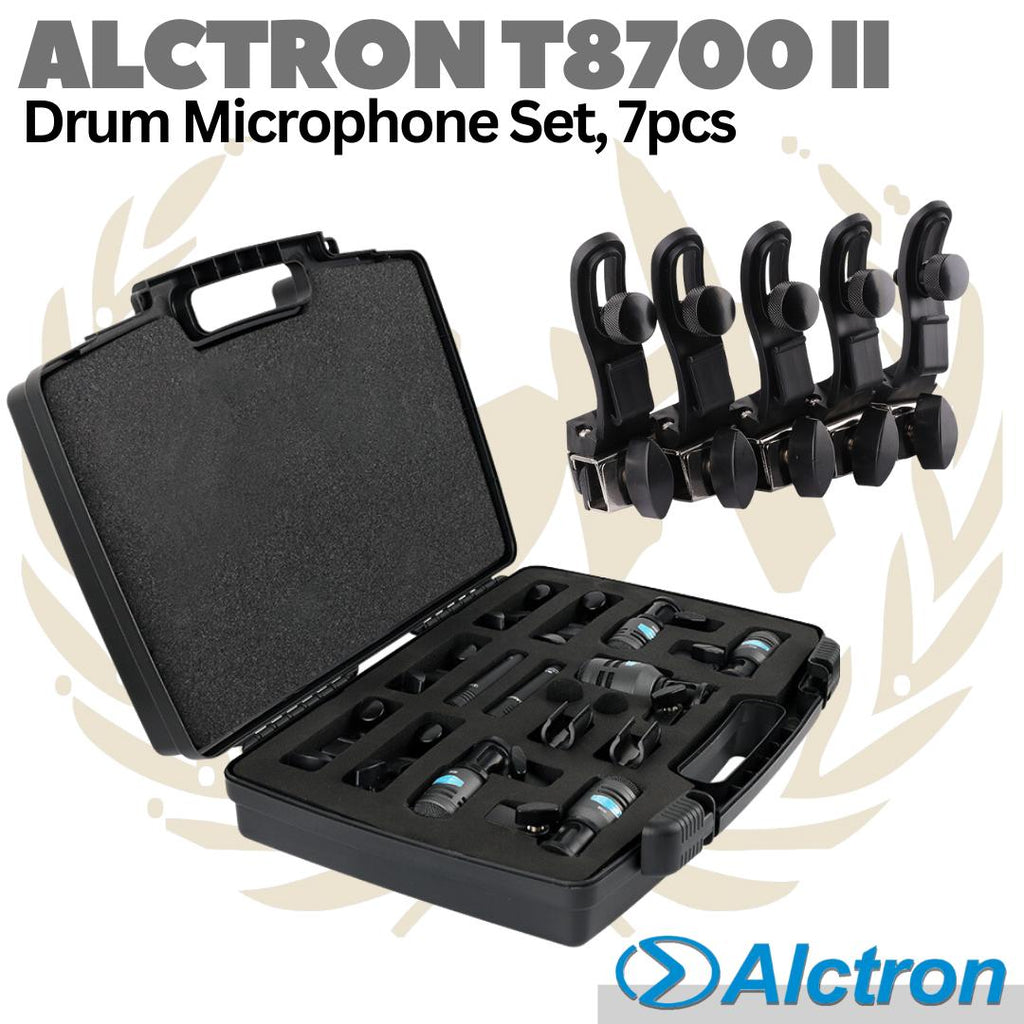 ALCTRON T8700 II MK2 Drum Set Microphone Kit, 7-pcs Mic