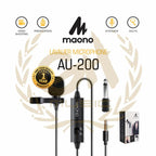 MAONO AU-200 DUAL LAVALIER Omnidirectional Clip On Mic HP DSLR Camera