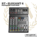 Recording Tech Elegant-4 Professional Audio Mixer | RT-Elegant4 4 Channel Mixer Podcast Karaoke