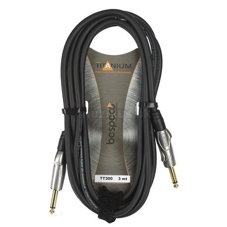 Bespeco TT300 Tintanium Tech Gold Plated Kabel Instrumen 3 Meter