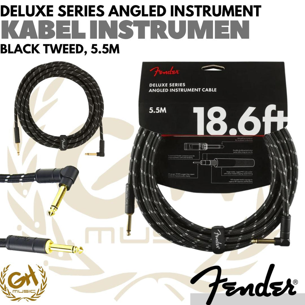 Fender Deluxe Series Angled Instrument Cable - KABEL INSTRUMEN