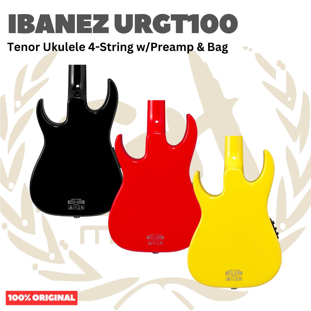 Ibanez URGT100 Tenor Ukulele 4-String w/Preamp & Bag - Ukulele Tenor 4-senar Original Asli