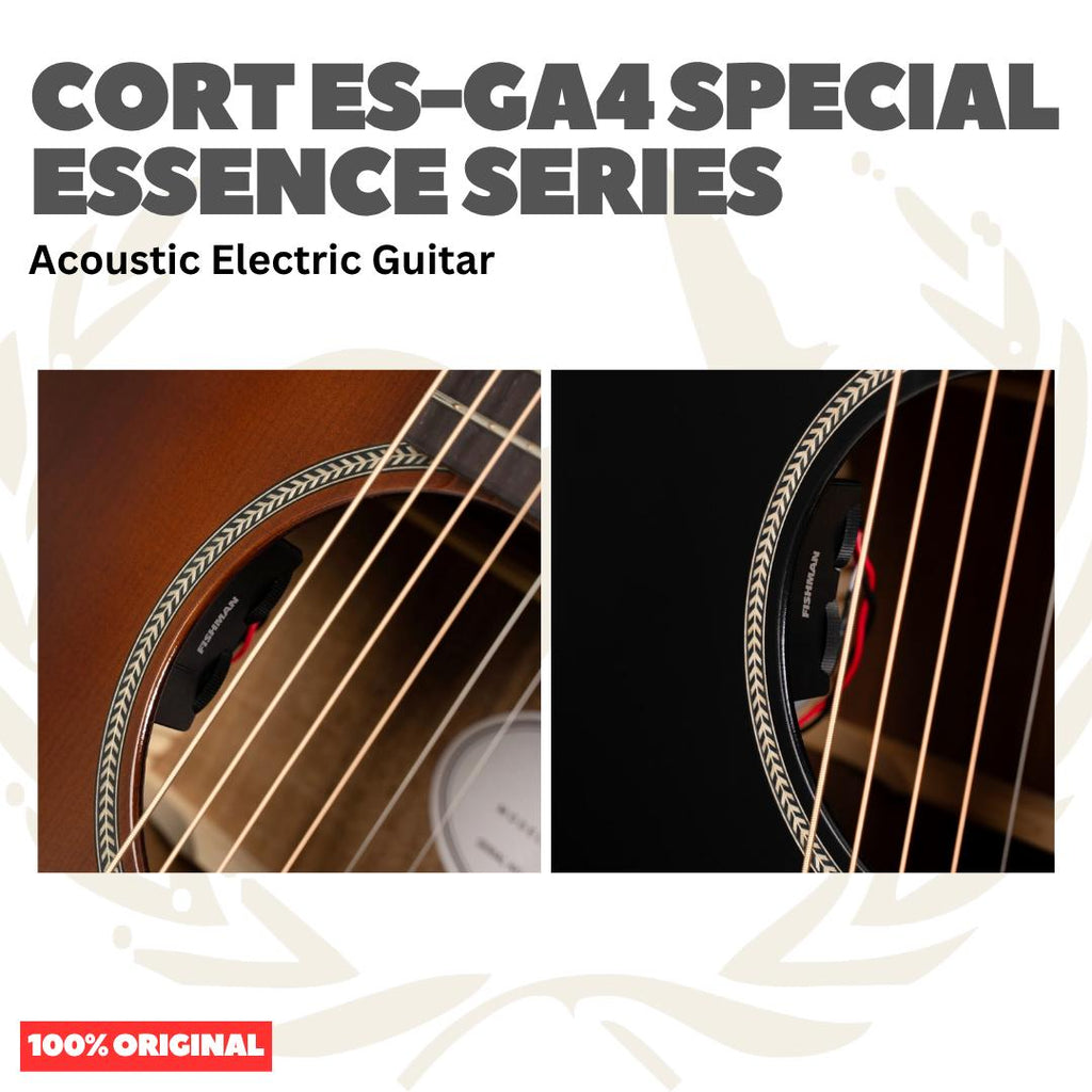 Cort ES-GA4 Special Enssence Series Acoustic Electric Guitar - Gitar Akustik dengan Preamp