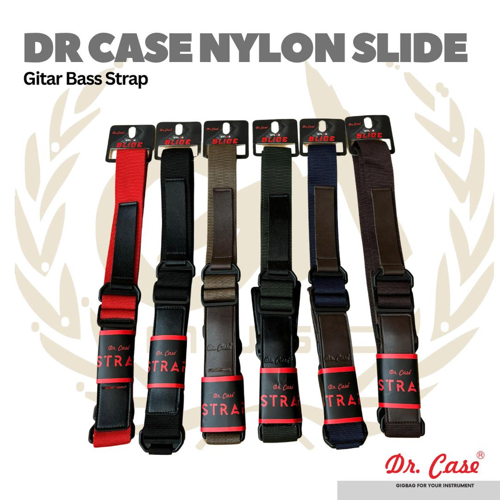 DR CASE Nylon Slide Guitar Bass Strap - Strap Gitar