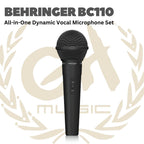 Behringer BC110 All-in-One Dynamic Vocal Microphone Set - BC 110 Mic Genggam Hand Held BC-110 Mikrofon Kabel Lepas Pasang