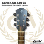 Genta CO 420 CE Acoustic Electric Guitar | Gitar Akustik With preamp CO420CE