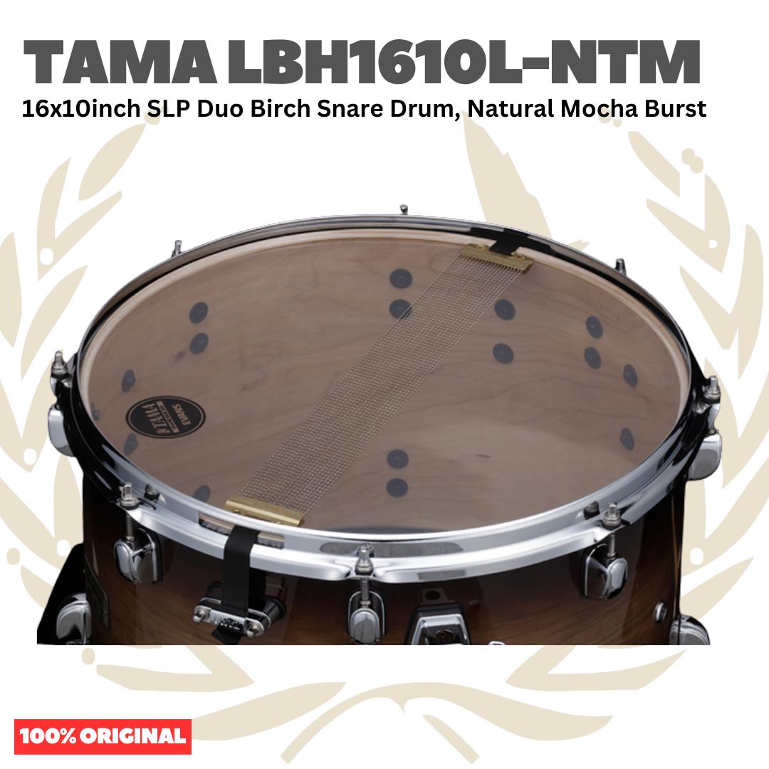 TAMA LBH1610L-NTM 16x10inch SLP Duo Birch Snare Drum, Natural Mocha Burst - Senar Drum | SLP LBH1610LNTM