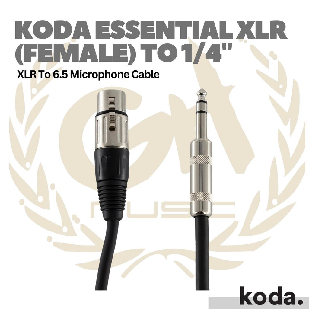 Koda Essential XLR (Female) to 1/4inch Microphone Cable XLR To Akai 6.5
