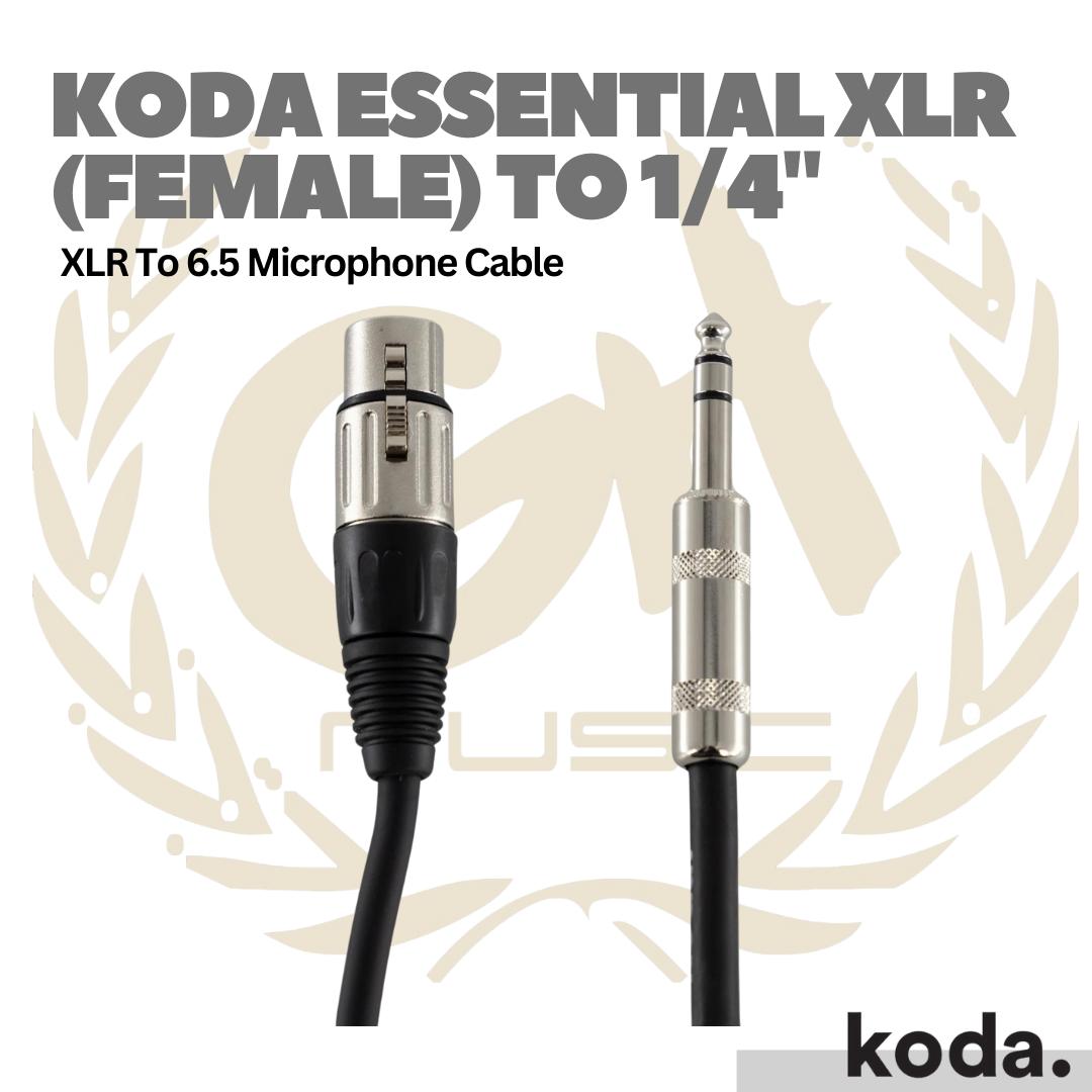Koda Essential XLR (Female) to 1/4inch Microphone Cable XLR To Akai 6.5