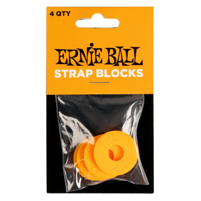 ERNIE BALL RUBBER STRAP BLOCKS 4 Packs | Pelindung Strap Gitar Bass