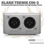 Klark Teknik MIC BOOSTER CM-2 2 Channel Dynamic Microphone Booster