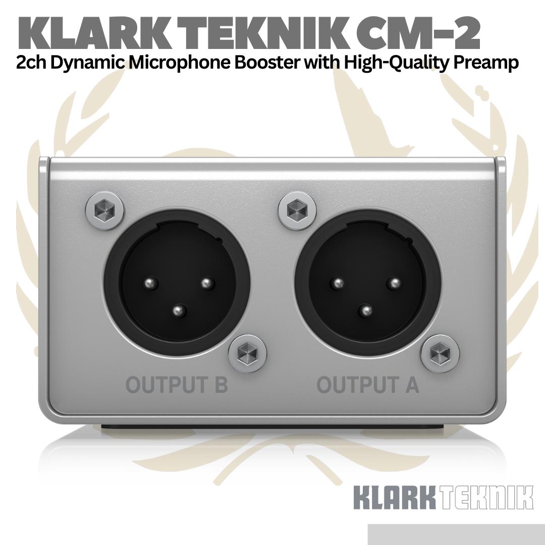 Klark Teknik MIC BOOSTER CM-2 2 Channel Dynamic Microphone Booster