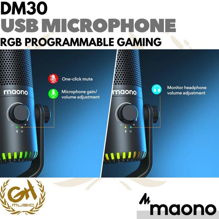 Mic USB MAONO DM30 Gaming RGB Microphone For PC Phone Computer Laptop