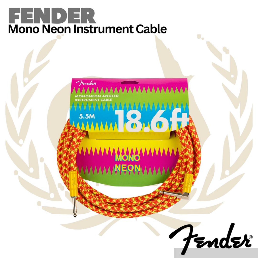 Fender MonoNeon Angled Instrument Cables - Kabel Jack Gitar Bass L