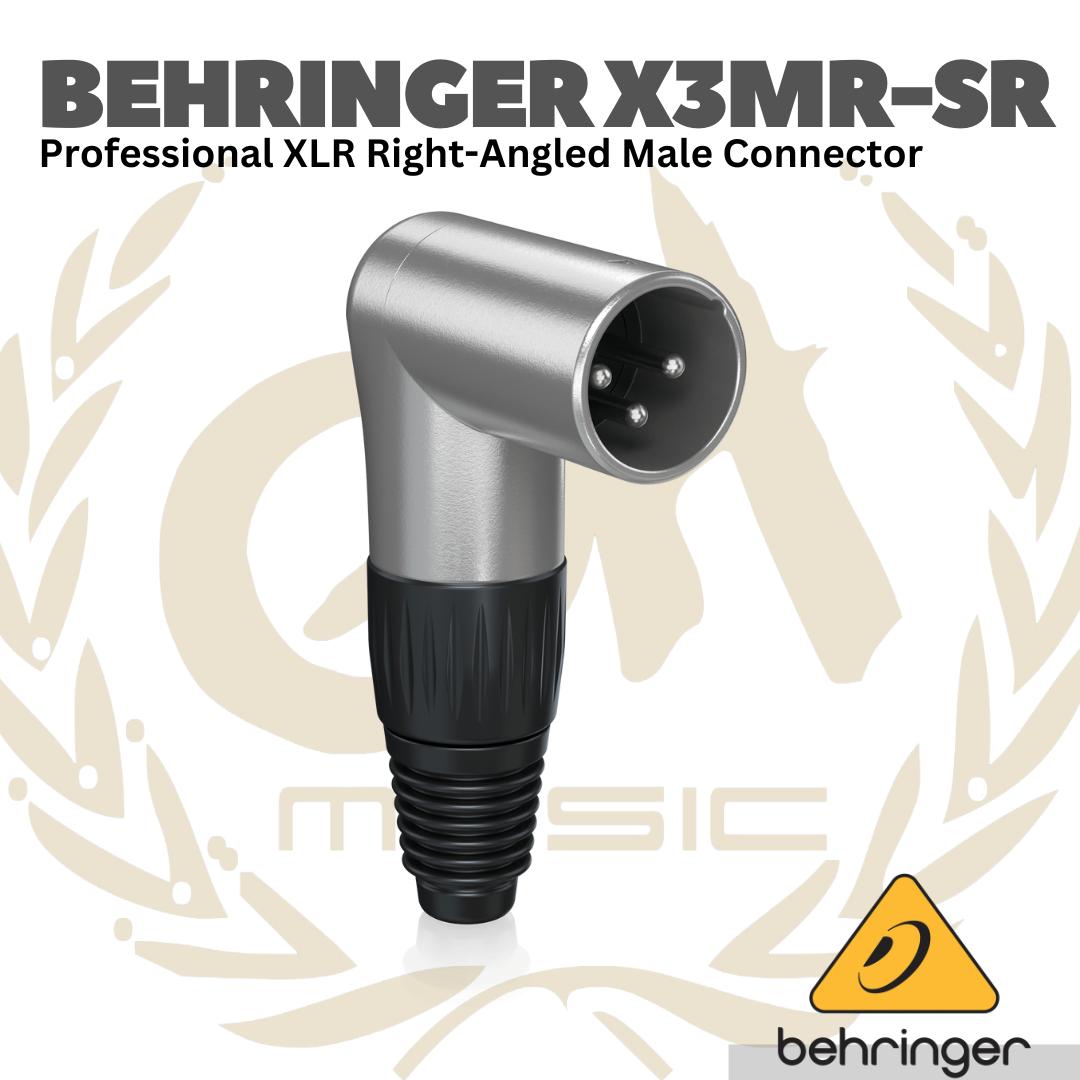 Behringer X3MR Professional XLR Right-Angled Male Connector - Jack XLR Male Angled 3 Pin X3-MR