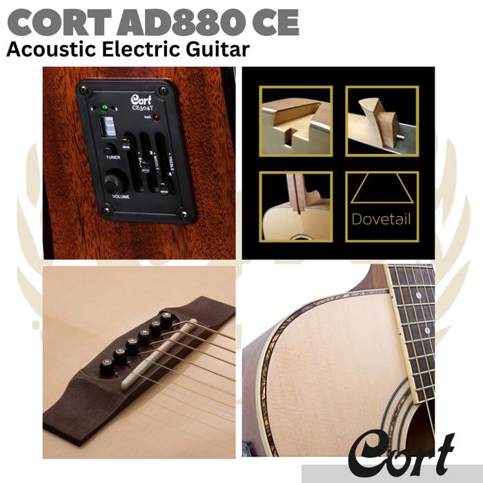 CORT AD880CE Acoustic Electric Guitar | Gitar Akustik Elektrik AD880