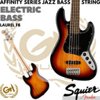 Squier Affinity Series Jazz Bass V 5-String Electric Bass, Laurel FB