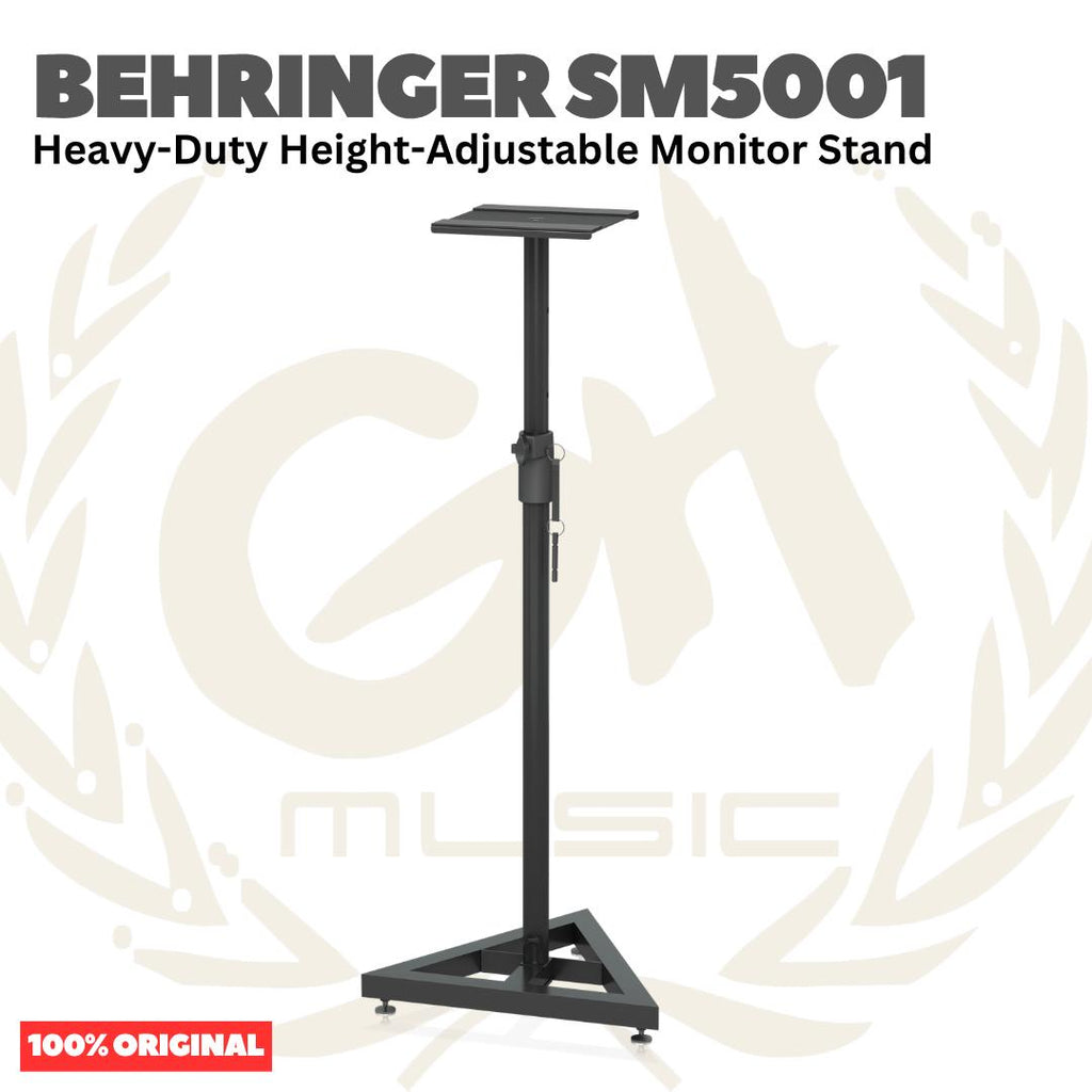 Behringer SM5001 Heavy-Duty Height-Adjustable Monitor Stand - Stand Speaker Monitor
