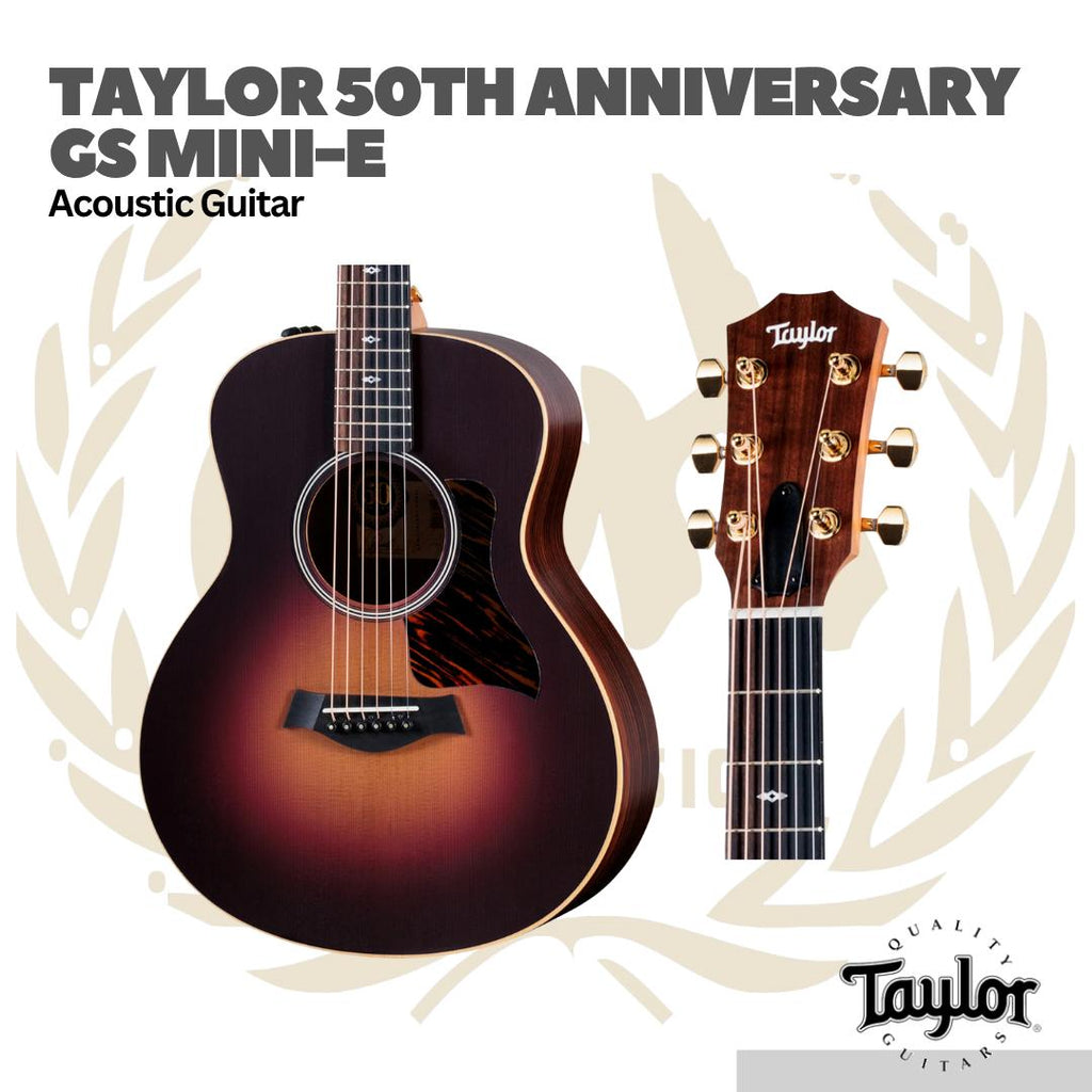 Taylor 50th Anniversary GS Mini-e Rosewood SB LTD Acoustic Guitar - Gitar Akustik