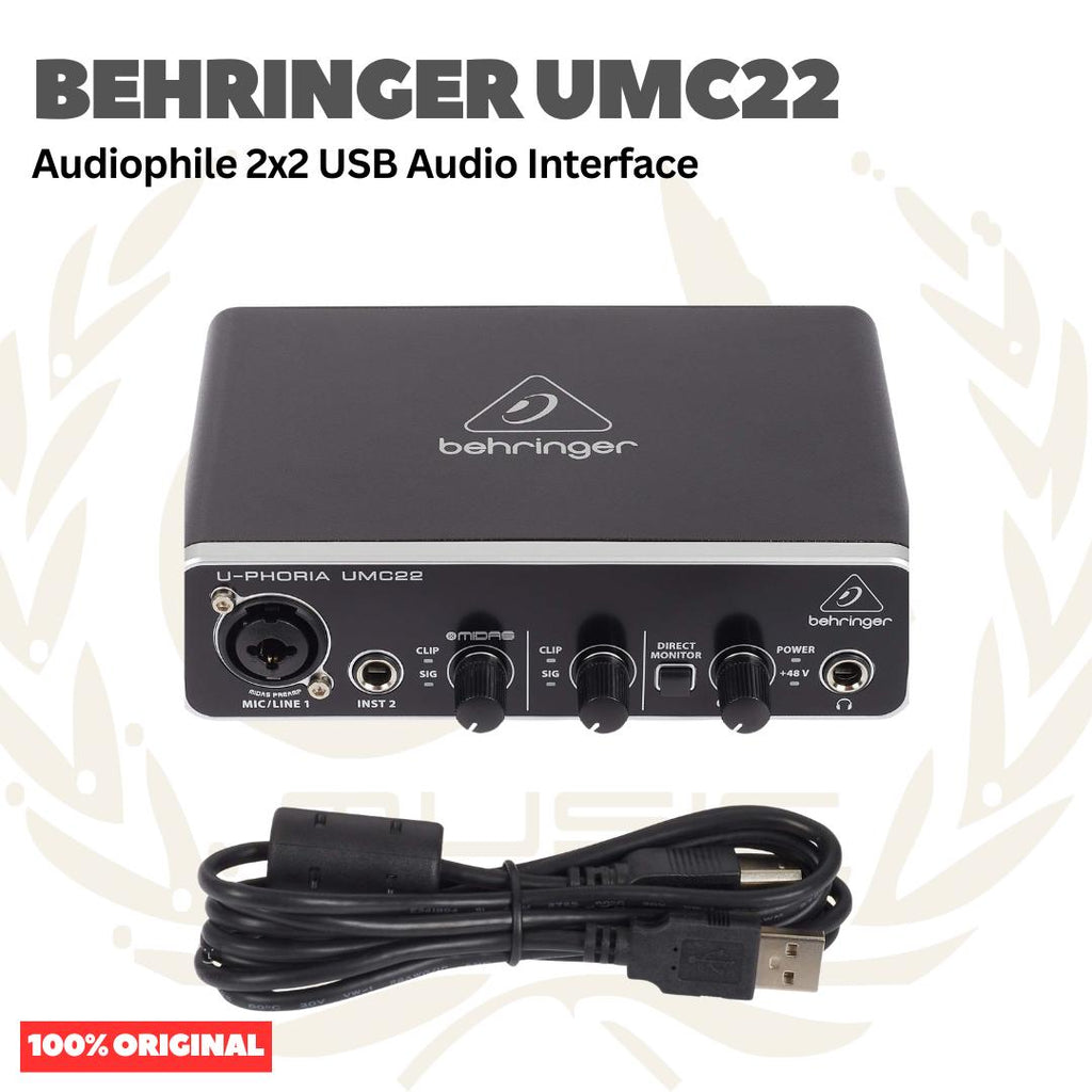 BEHRINGER UMC22 SOUNDCARD AUDIO INTERFACE