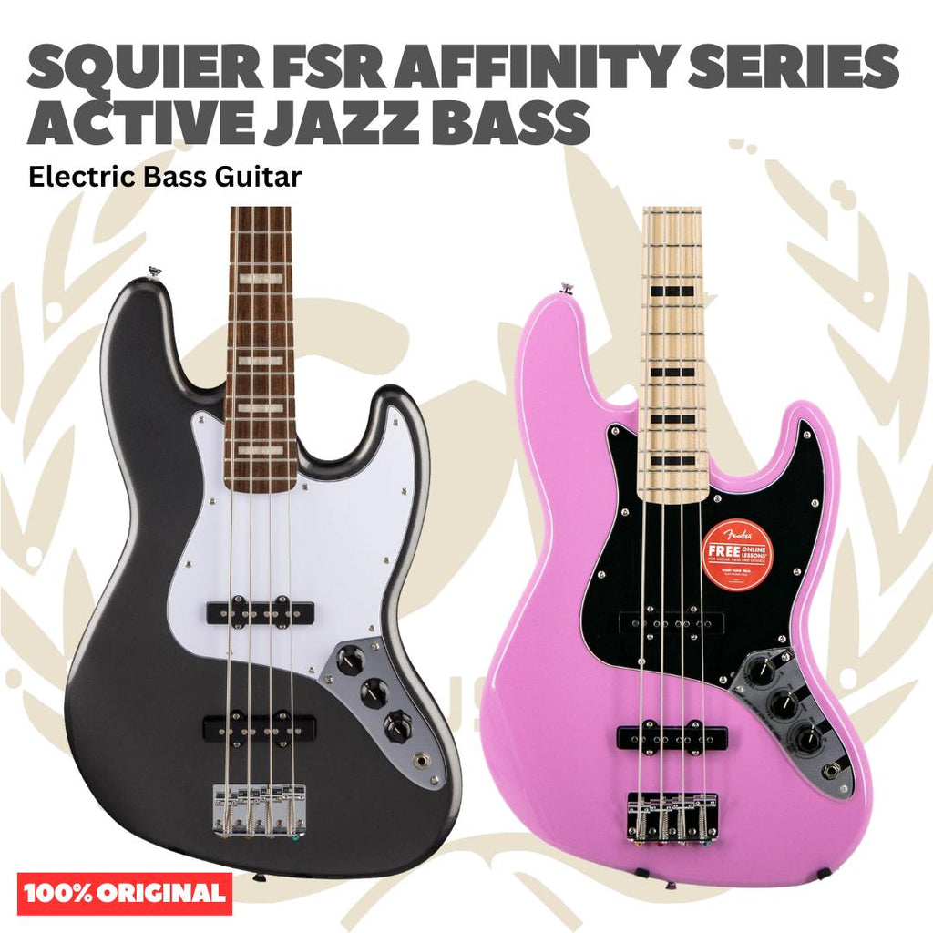 Squier FSR Affinity Series Active Jazz Bass Electric Bass Guitar - Bass Listrik Elektrik Original Asli