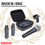 NUX B-3RC 2.4GHz Wireless Microphone System - B3RC Mic Dynamic Mikrofon Genggam Original Asli dengan Audio 24-bit dan Latensi Ultra Rendah
