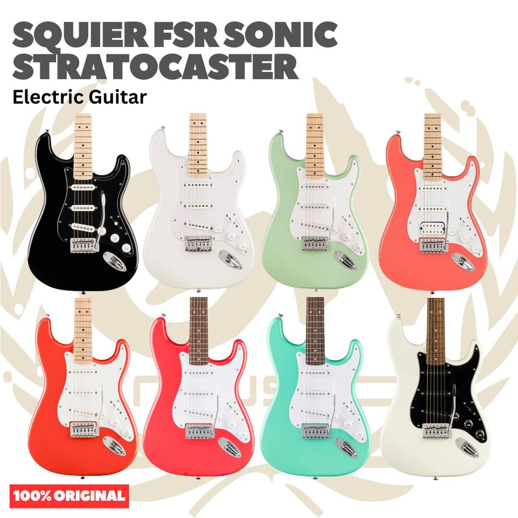 SQUIER FSR SONIC Stratocaster Electric Guitar | Gitar Elektrik Listrik