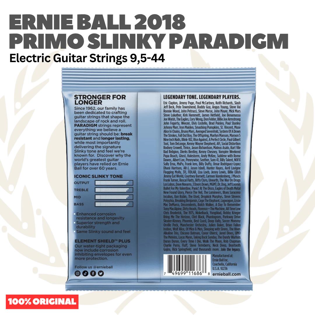 Ernie Ball 2018 9.5-44 Primo Slinky Paradigm Electric Guitar Strings - Senar Gitar Listrik