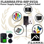 FLAMMA FPA-MP-9V2A Power Supply | Adaptor Efek Gitar 9v 2A 5 Kabel