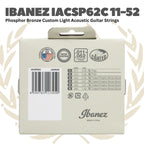 IBANEZ IACSP62C 11-52 Phosphor Bronze Custom Light Acoustic Strings