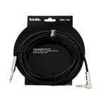 Koda Essential KBC Series Straight TRS 1/4 inch to Angled TRS 1/4 inch Balanced Cable - Kabel Instrumen