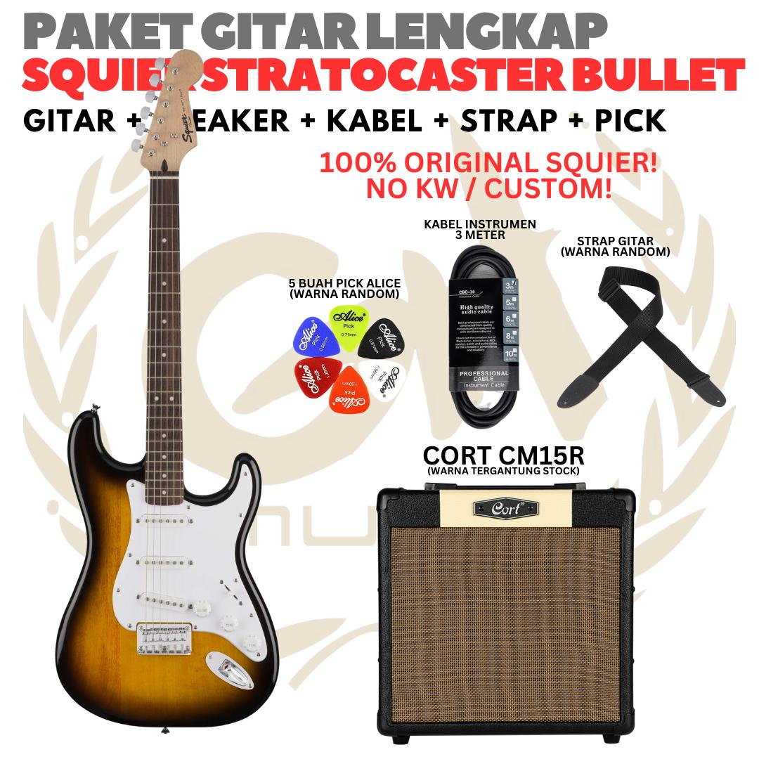 PAKET GITAR SQUIER STRATOCASTER BULLET Electric Gitar | GUITAR PACK