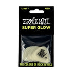 Ernie Ball Super Glow Cellulose Guitar Picks, 12-Pack- Pik Gitar Bass