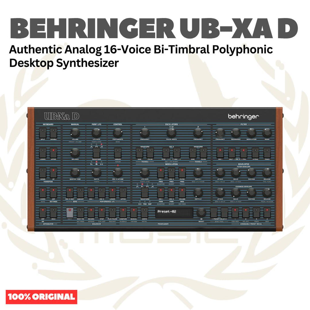 Behringer UB-XA D Authentic Analog 16-Voice Bi-Timbral Polyphonic Desktop Synthesizer