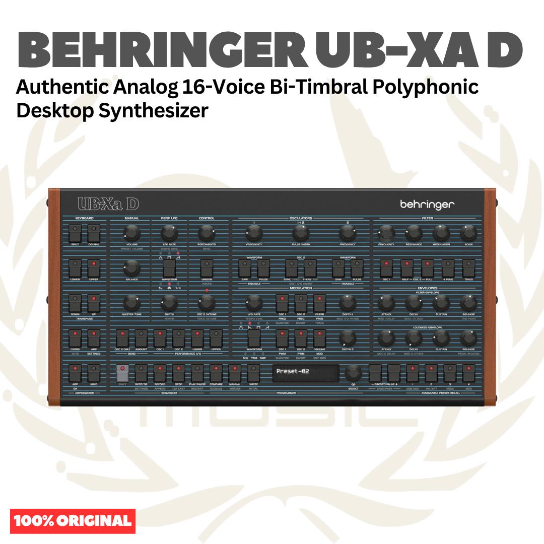 Behringer UB-XA D Authentic Analog 16-Voice Bi-Timbral Polyphonic Desktop Synthesizer