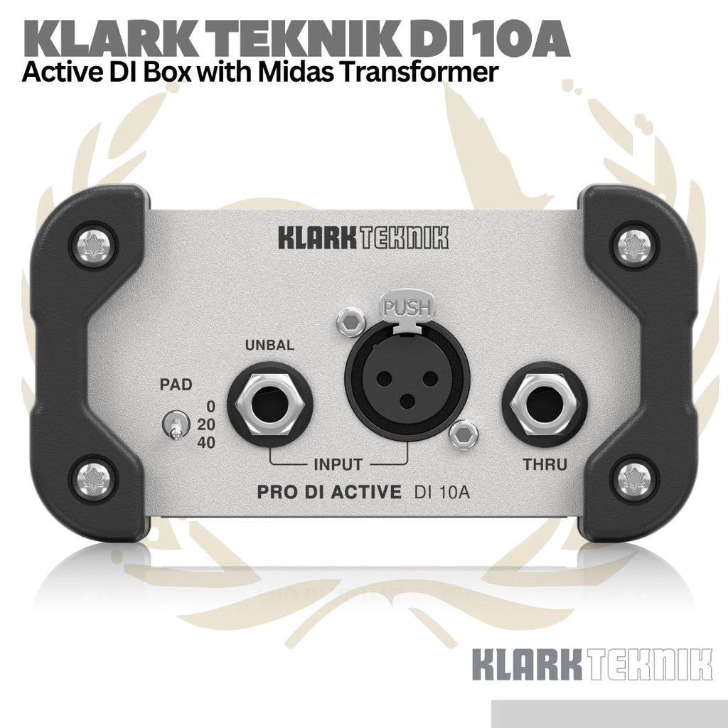 Klark Teknik DI 10A Active DI Box with Midas Transformer | DI10 DI10A