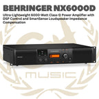 Behringer NX6000D Ultra-Lightweight 6000-Watt Class-D Power Amplifier with DSP Control and SmartSense Loudspeaker Impedance Compensation - NX 6000D | NX-6000-D