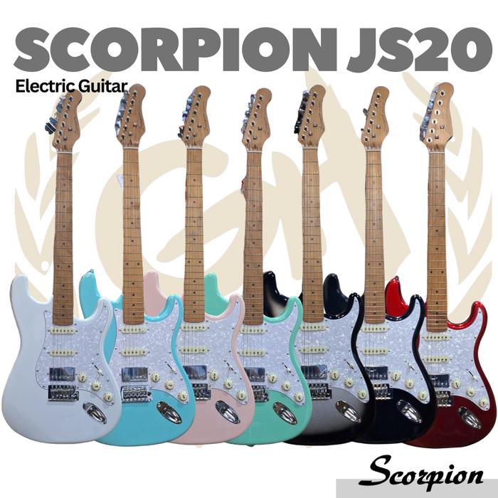Scorpion JS20 Electric Guitar - Gitar Elektrik JS-20 - BK, GITAR ONLY