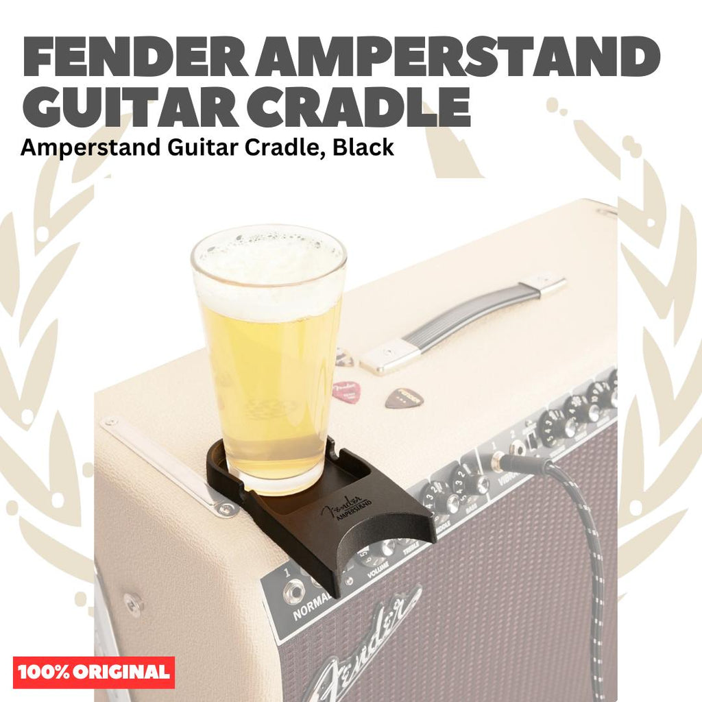 Fender Amperstand Guitar Cradle, Black - Stand Holder Gitar Aksesoris Meja Ampli