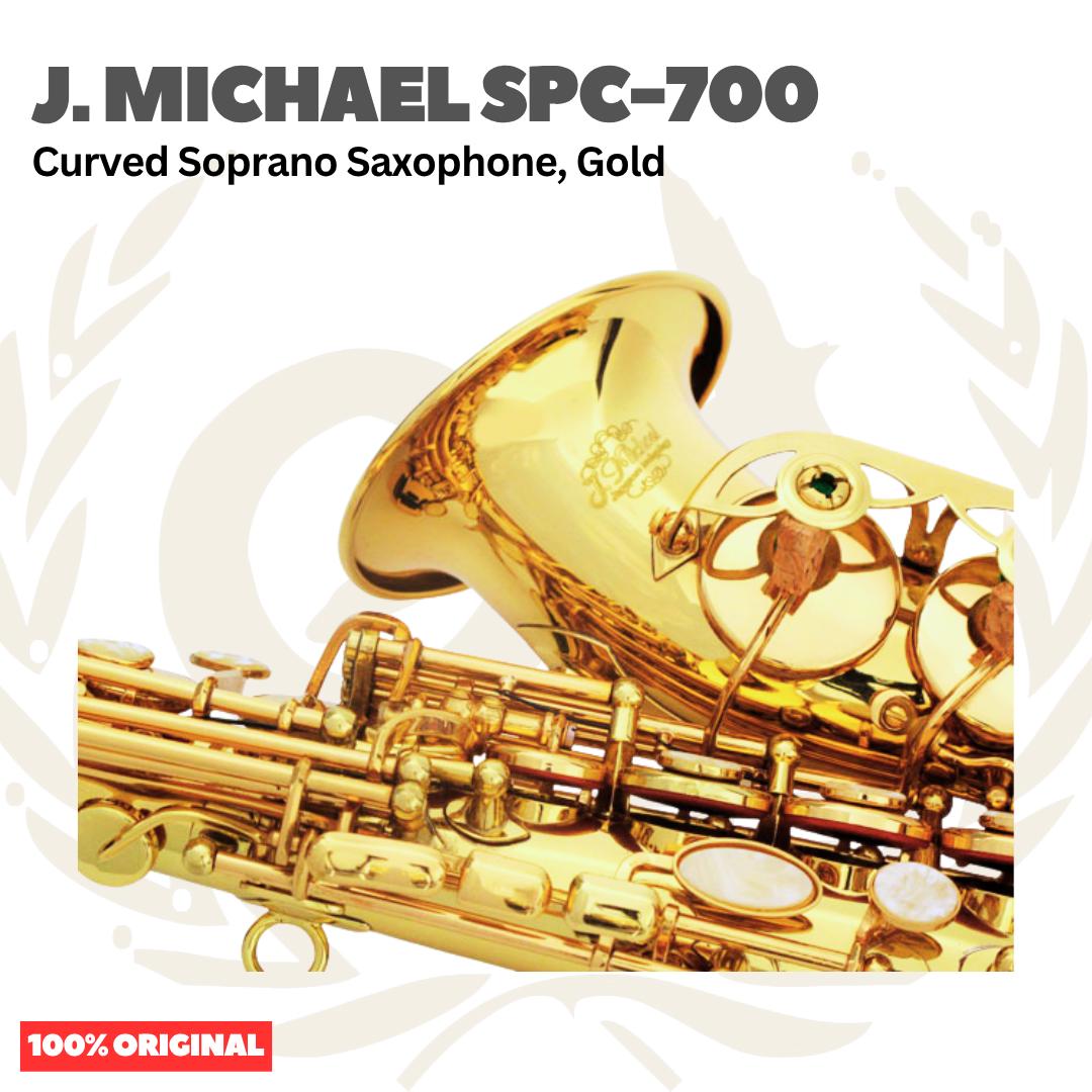 J.Michael SPC-700 Curved Soprano Saxophone, Gold - Saxophone Sopran SPC700