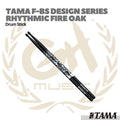 TAMA F-BS Design Series Rhythmic Fire Oak Sticks, Black/Silver Pattern - Stik Drum