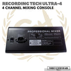 RECORDING TECH ULTRA 4 MIXING CONSOLE | Audio MIxer 4 Channel Ultra4