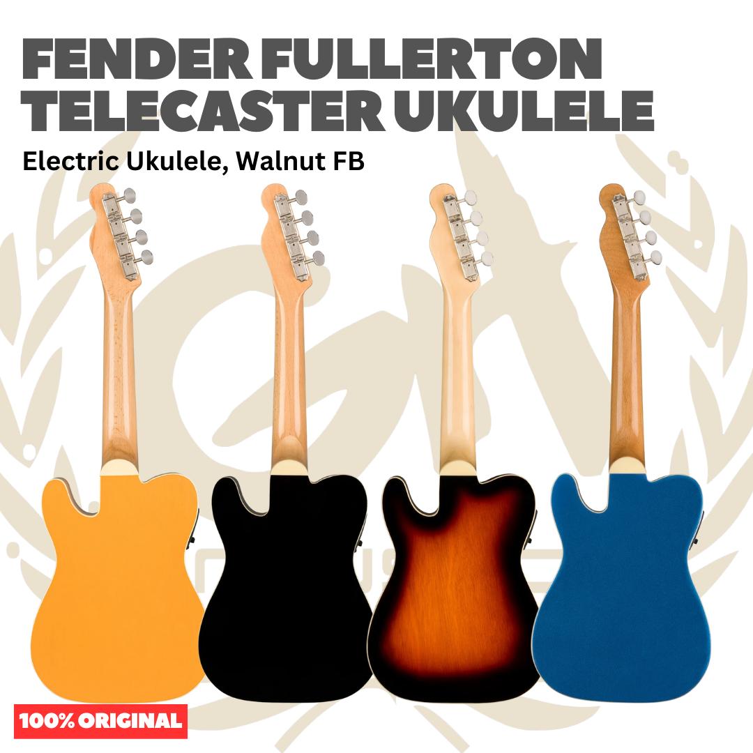 Fender Fullerton Telecaster Ukulele - Ukulele Elektrik Body Telecaster Mini 4-Senar With Preamp Original Asli