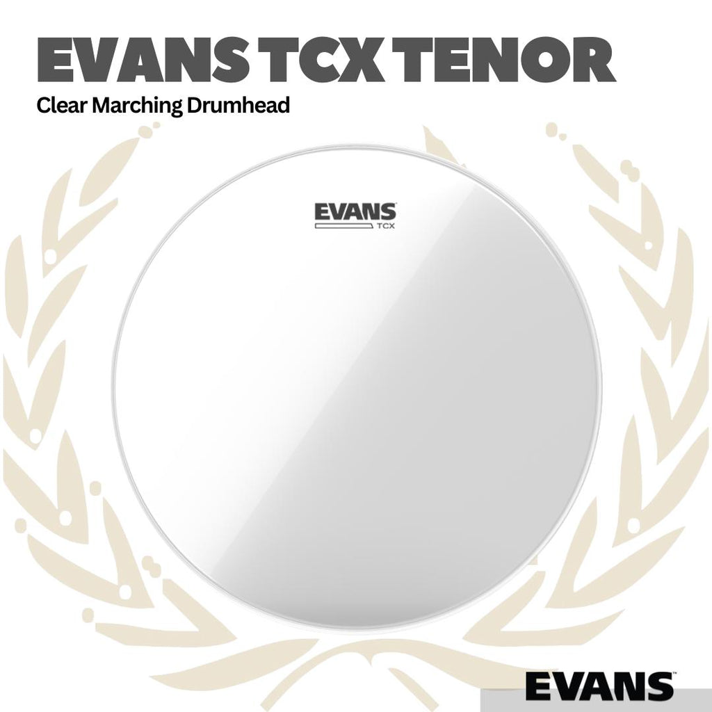 Evans TCX Clear Tenor Marching DrumHead - Membran Drum