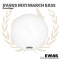 Evans MX1 Marching Bass White Drum Head - Membran Drum
